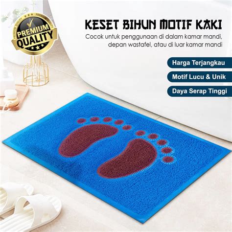 Jual Keset Bihun Motif Kaki 60x40cm Keset Kaki Ruang Tamu Mewah Keset