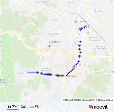 Linea 357 Orari Fermate E Mappe Gallarate FS Aggiornato