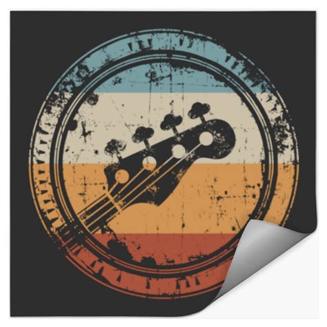 Vintage Bass Guitar Headstock For Bassist And Bass Stickers Sold By 6 Arnolfranklin Sku