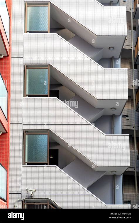 High Rise Residential Building Staircase External Stairs Tokyo