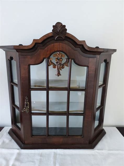 Beautiful Wall Display Cabinet Walnut Wood Catawiki