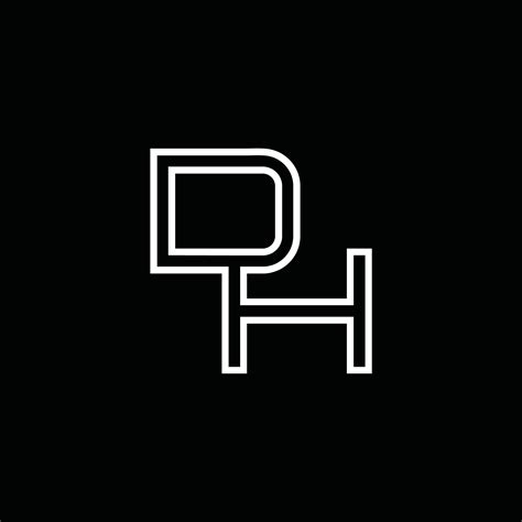 DH Logo monogram with line style design template 16572305 Vector Art at ...