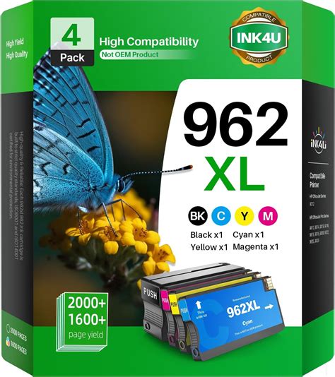 Hp Original 962 Black Cyan Magenta Yellow Ink Cartridges 4 Pack Works With