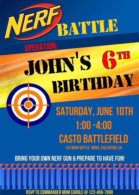 Invite And Delight Nerf Gun Party