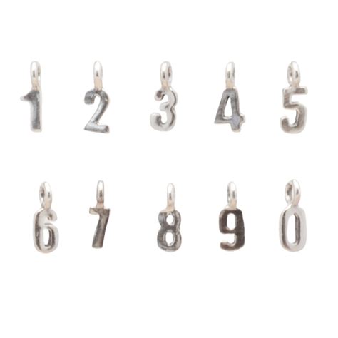 Sterling Silver Number Charm Sterling Jewelry Supply