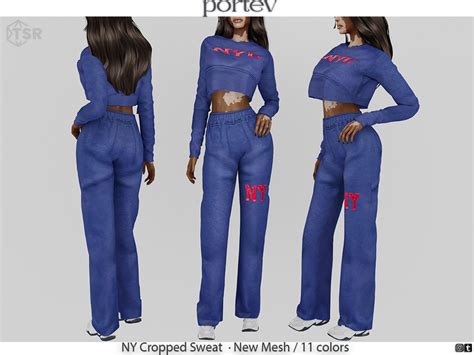 The Sims Resource NY Cropped Sweat