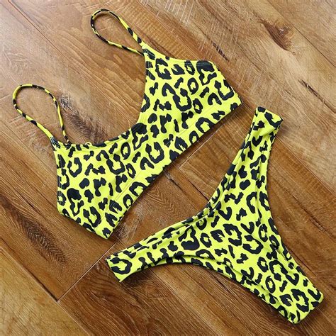 Cintura Baja Sexy Traje De Ba O Brasile O Tanga Bikini Juego De Bikini Estilo Push Up Alta