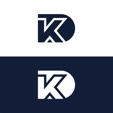 modern kd logo design  vector art  vecteezy