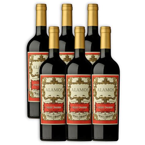 Álamos Vino Cabernet Sauvignon Caja X6u 750ml Borrachines