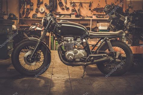 Vintage Style Cafe Racer Motorcycle Stock Photo By ©nejron 65351873