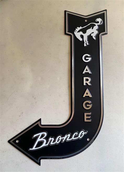 Ford Bronco Garage Bent Arrow Metal Sign Man Cave Garage Art Etsy