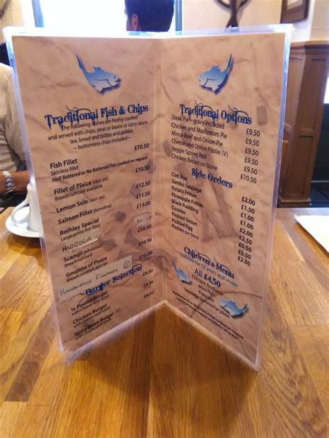 Menu At Rothley Fisheries Fast Food Loughborough