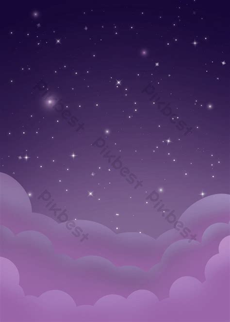 Purple Starry Sky Night And Clouds | PSD Free Download - Pikbest