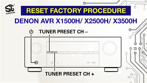 Saigon Hd H Ng D N Reset Factory Denon Avr X H X H X H