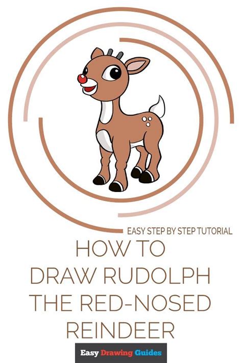 How To Draw Rudolph The Red Nosed Reindeer Really Easy Drawing