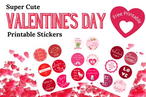 Printable Valentines Day Stickers Bullocks Buzz