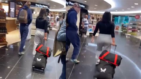 Celtic Fan Follows Todd Cantwell And His Girlfriend In The Airport