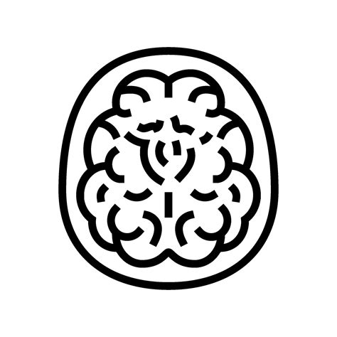 Neuroimaging Neuroscience Neurology Line Icon Vector Illustration