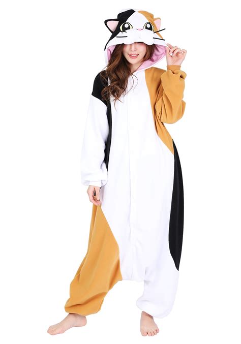 Sazac Calico Cat Kigurumi Onesie Jumpsuit Halloween Costume Artofit