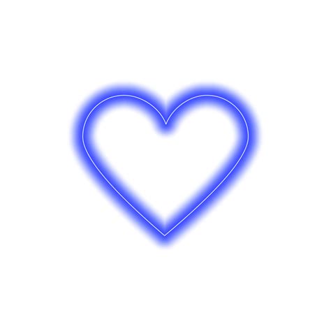 Blue Neon Heart Transparent Background Clipart 29250720 Png