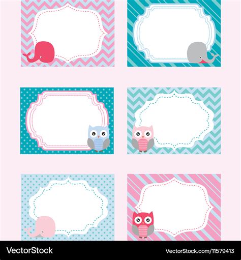 Printable labels set Royalty Free Vector Image