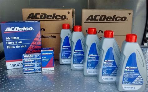 Kit Afinación Ac Delco Sonic Aceite sintético Refaccionaria Del Sur