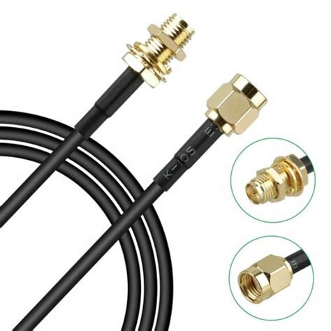 30ft Wifi Antenna Rp Sma Extension Coaxial Cable For Wi Fi Wireless