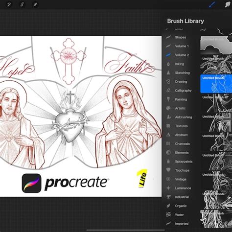 Procreat Tattoo Brushes Heavenly Tattoo Designs Holy Tattoo Etsy