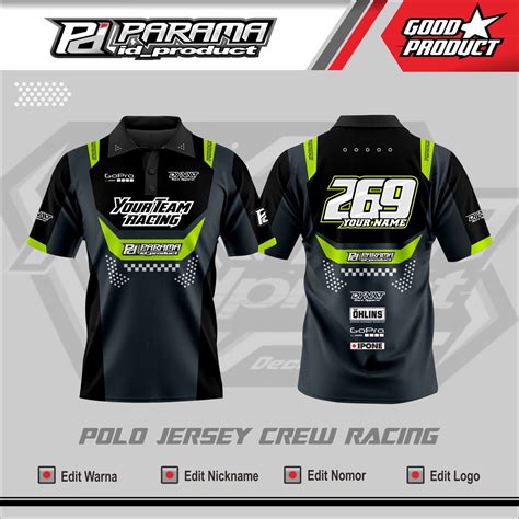 Jual Promo Jersey Polo Wangky Baju Custom Full Printing Crew Racing