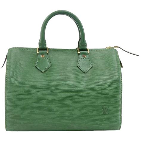 Vintage Louis Vuitton Speedy 25 Green Epi Leather City Hand Bag For Sale At 1stdibs Leather