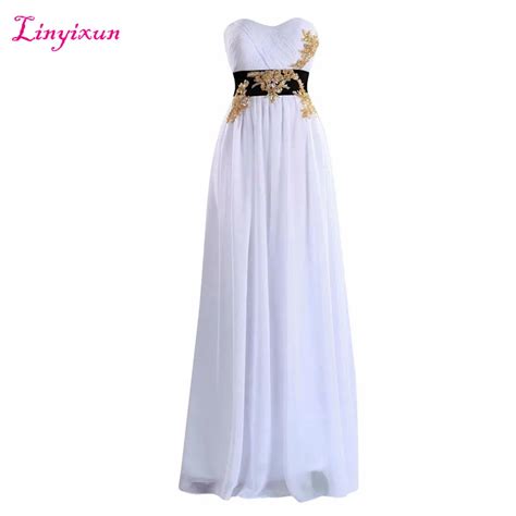 Linyixun Real Photo Cheap Chiffon Prom Dresses 2017 With Sashes New