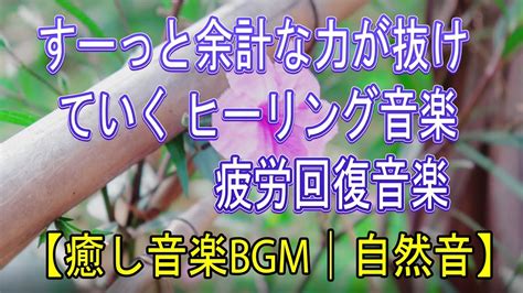 自然音 すーっと余計な力が抜けていく ヒーリング音楽 疲労回復音楽 脳の疲れを取る音楽 自律神経を整え【癒し音楽bgm│自然音】 Youtube