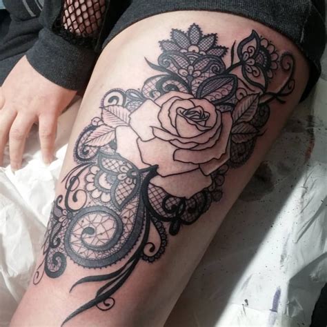 Sophie Adamson Tattoo Art Lace Tattoo Design Lace Tattoo Lace Thigh