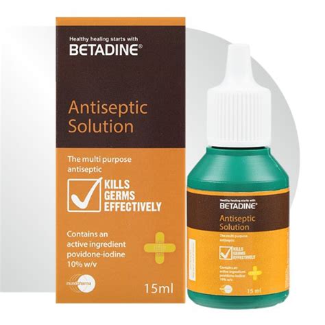 MUNDIPHARMA BETADINE ANTISEPTIC LIQUID 15ML (POVIDONE IODINE 10%) - sabahcarepharma