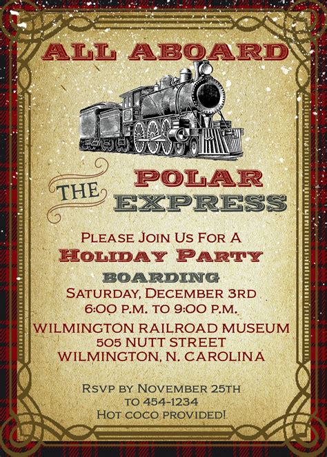 Polar Express Party Invitation