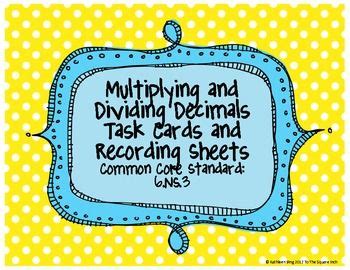 Multiplying And Dividing Decimals Task Cards Math Center Practice