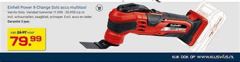 Einhell Power X Change Solo Accu Multitool Aanbieding Bij KlusWijs