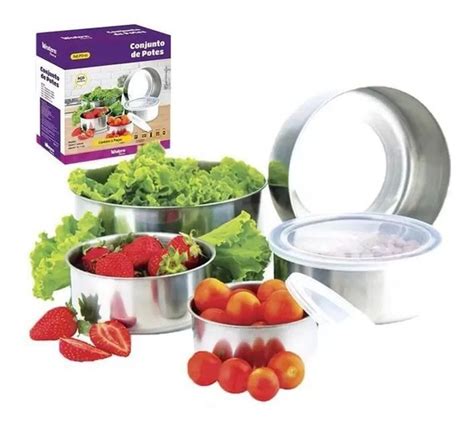 Conjunto Bowl Inox Tampa MercadoLivre