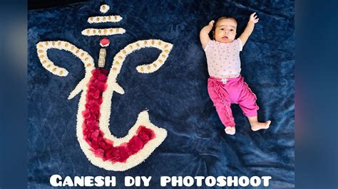 Ganesh Chathurdi Theme Baby Diy Photoshoot Vinayaka Chavithi Theme