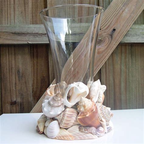 Seashell Vase Shell Crafts Seashell Crafts Beach Crafts