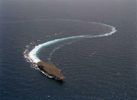 An Elevated Starboard Bow View Of The Nuclear Powered Aircraft Carrier