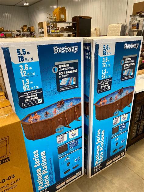 BESTWAY PLATINUM SERIES POOL 18 FT X 12 FT Proxibid