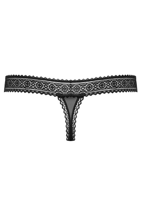 Obsessive Sexy Women S Lace Thong Tho Black