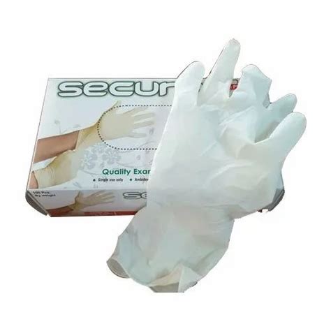 En 455 260 Mm White Nitrile Gloves Size 65 Inches At Rs 12pair In