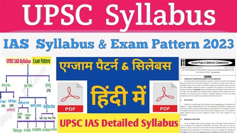 UPSC Syllabus 2023 UPSC IAS Syllabus 2023 In Hindi IAS Syllabus