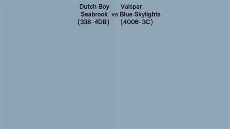 Dutch Boy Seabrook Db Vs Valspar Blue Skylights C Side