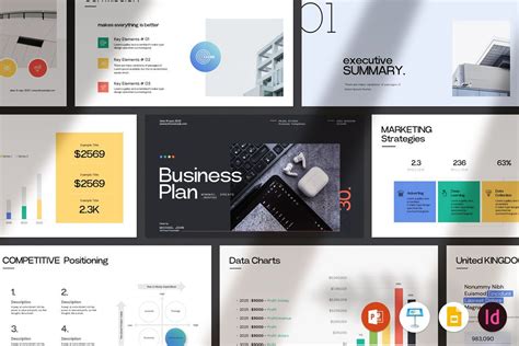 Business Plan Google Slide Template Por PixWork En PoweredTemplate