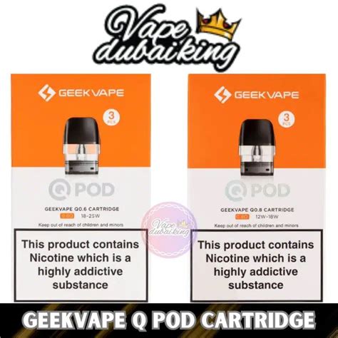 Geekvape Q Pod Cartridge Ml Pc Pack Vape Dubai King