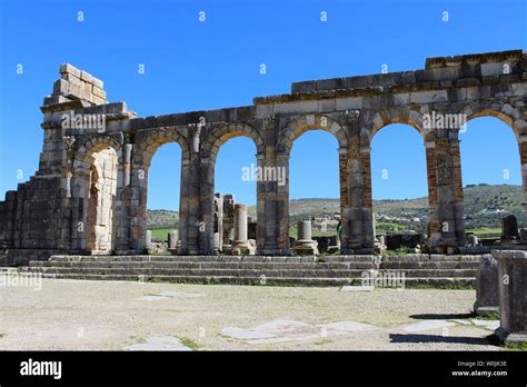 Volubilis Era Una Ciudad Romana Las Ruinas De Los Cuales Son En La