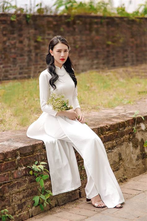 High Quality Vietnamese Ao Dai White Special Vietnamese Ao Etsy